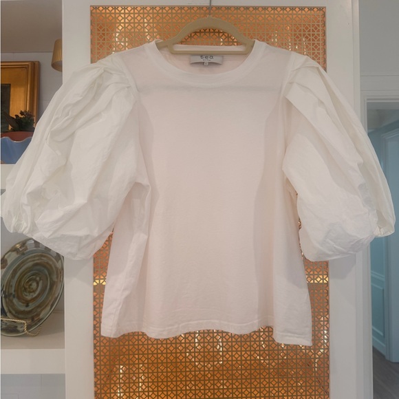 Sea New York Tops - Sea New York Elegant White Puff Sleeve Top! Large! EUC!